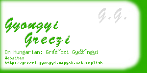 gyongyi greczi business card